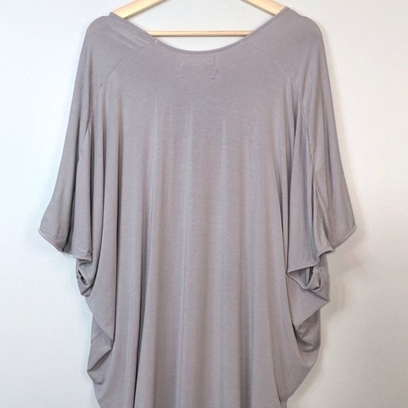 Barefoot Dreams Luxe Milk Jersey Caftan Faded Rose Pewter Petite One Size Dress - Picture 5 of 15